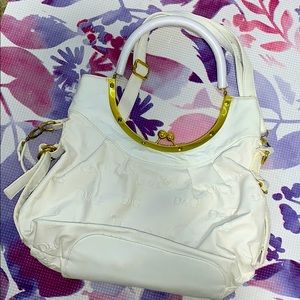 Leather white purse
